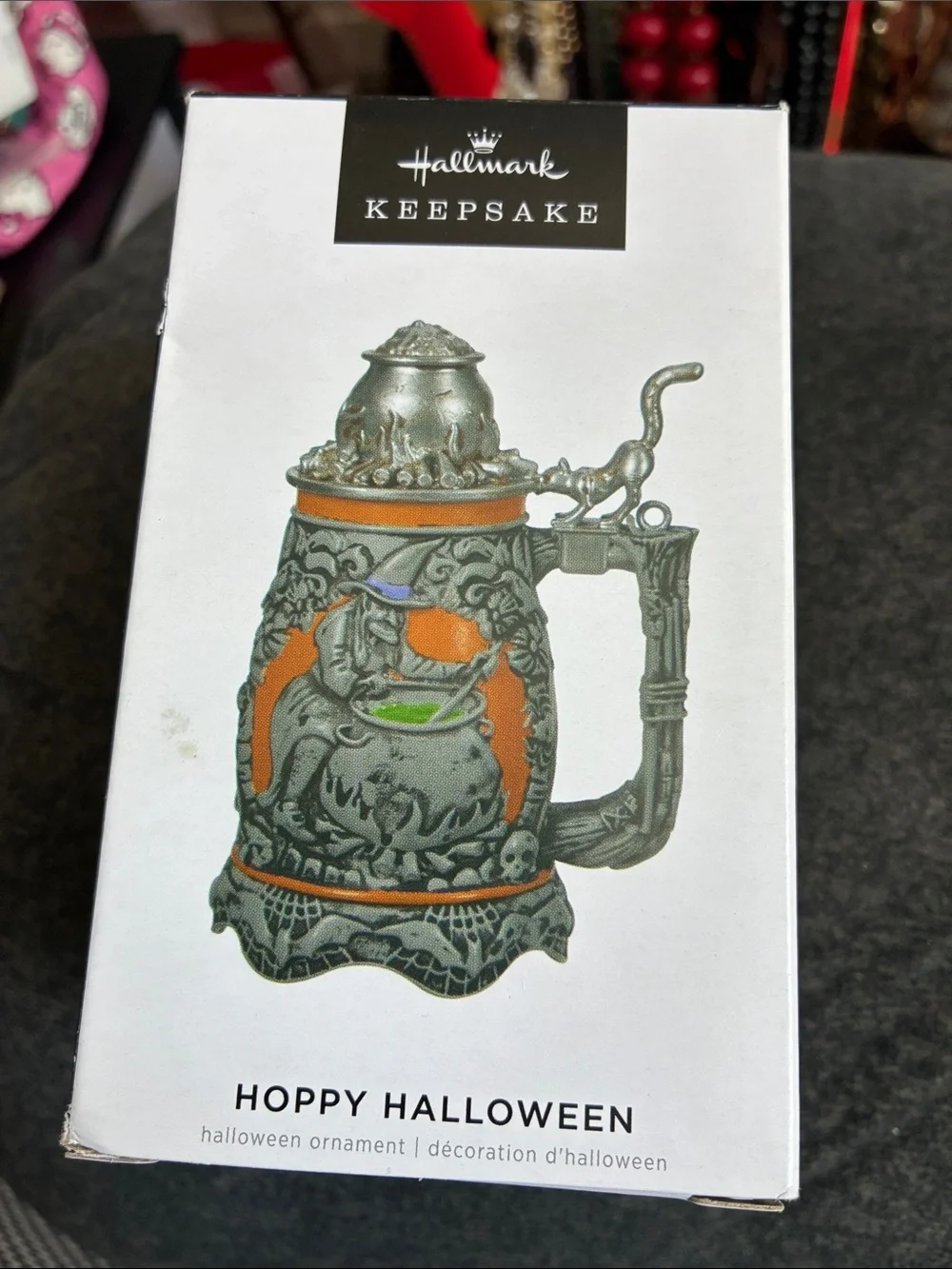 Hallmark Orange and Silver Halloween Stein Keepsake Ornament